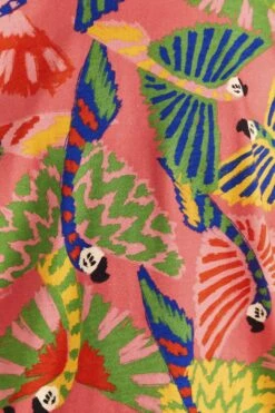 Farm Rio Coral Graphic Macaws Organic Cotton T-Shirt -Perfect Top Shop 309282 05