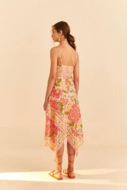 Farm Rio Pink Blooming Floral Midi Dress -Perfect Top Shop 309286 04