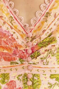 Farm Rio Pink Blooming Floral Midi Dress -Perfect Top Shop 309286 05