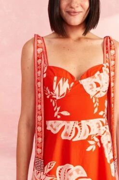 Farm Rio Red Lace Monsteras Midi Dress 9 Farm Rio Red Lace Monsteras Midi Dress -Perfect Top Shop 309287 03