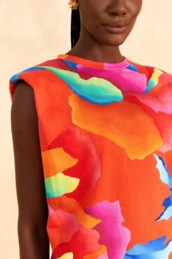 Farm Rio Red Ombre Chita T-Shirt Dress -Perfect Top Shop 309290 03