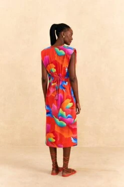 Farm Rio Red Ombre Chita T-Shirt Dress -Perfect Top Shop 309290 04