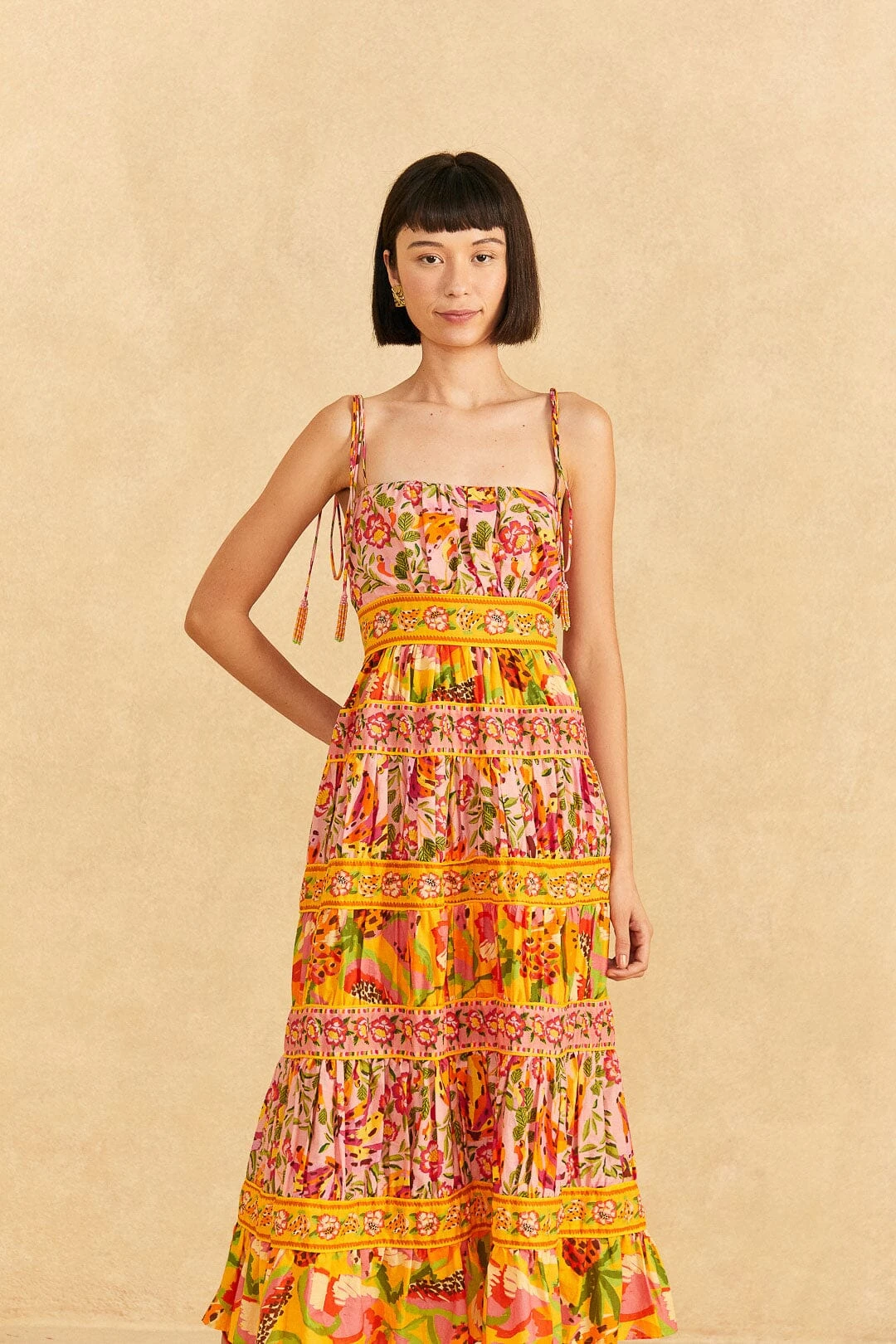 Farm Rio Mixed Fruits Paradise Midi Dress 4 Farm Rio Mixed Fruits Paradise Midi Dress - Image 2