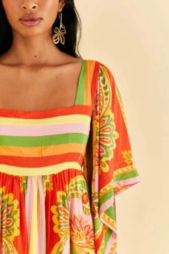 Farm Rio Beach Toucans Scarf Midi Dress -Perfect Top Shop 309297 03