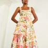 Farm Rio Off-White Macaw Bloom Midi Dress 2 Farm Rio Off-White Macaw Bloom Midi Dress -Perfect Top Shop 309302 01