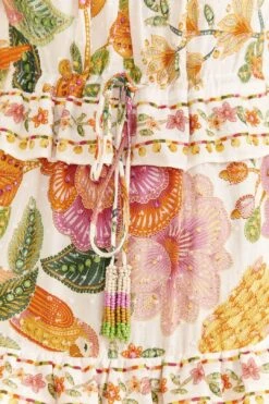 Farm Rio Off-White Macaw Bloom Midi Dress 12 Farm Rio Off-White Macaw Bloom Midi Dress -Perfect Top Shop 309302 05