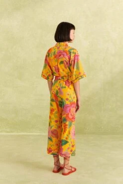 Farm Rio Yellow Macaw Bloom Pants -Perfect Top Shop 309404 04