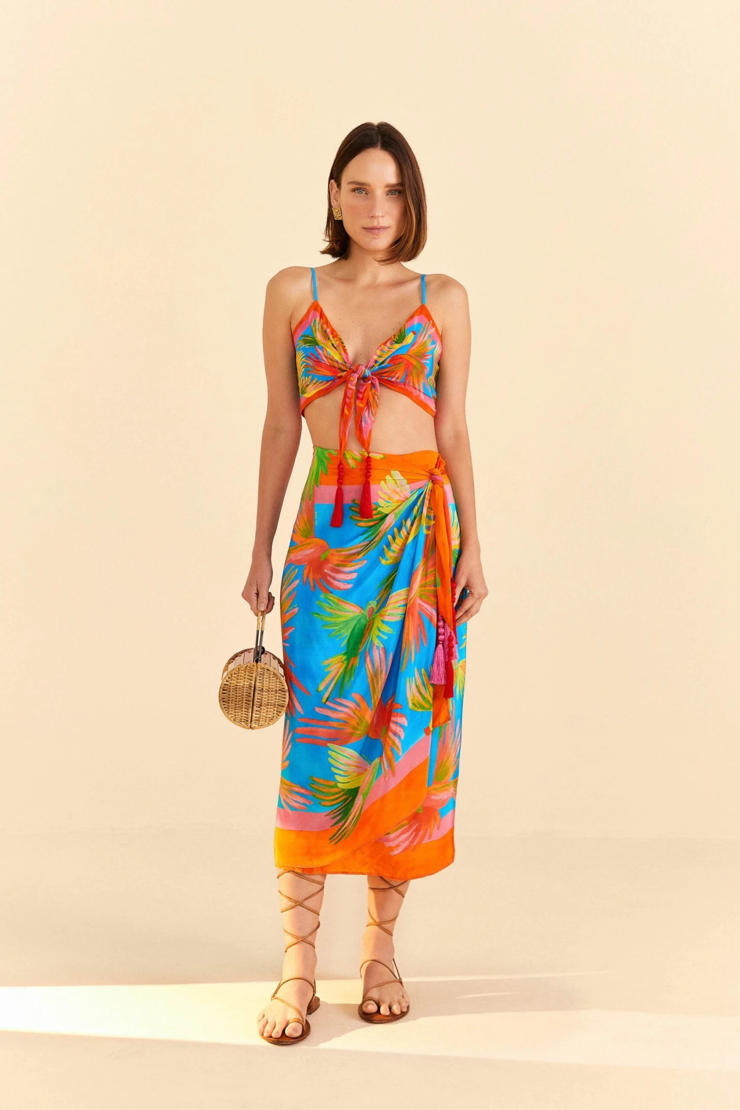 Farm Rio Painted Birds Scarf Top 4 Farm Rio Painted Birds Scarf Top - Image 2