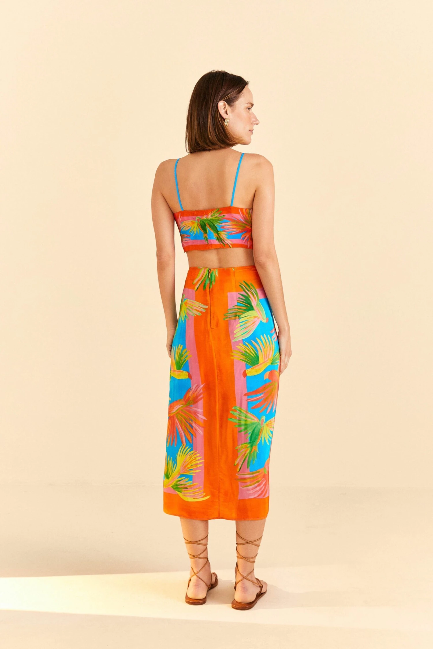 Farm Rio Painted Birds Scarf Top 6 Farm Rio Painted Birds Scarf Top - Image 4