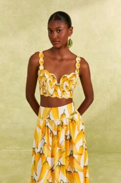 Farm Rio Off-White Peppers Top