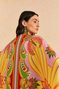 Farm Rio Beach Toucans Scarf Lenzing™ Ecovero™ Viscose Kimono -Perfect Top Shop 309436 03