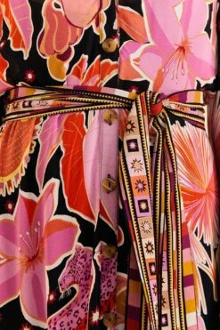 Farm Rio Black Enchanted Nature Midi Dress -Perfect Top Shop 309488 05