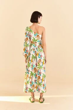 Farm Rio Tropical Paradise One Shoulder Midi Dress -Perfect Top Shop 309497 04