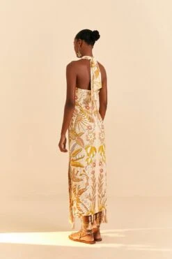 Farm Rio Sand Jungle Chic Midi Dress -Perfect Top Shop 309501 03