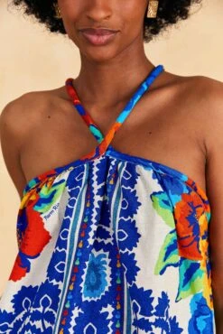 Farm Rio Off-White Flower Tapestry Blouse 9 Farm Rio Off-White Flower Tapestry Blouse -Perfect Top Shop 309502 03