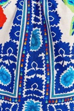 Farm Rio Off-White Flower Tapestry Blouse 11 Farm Rio Off-White Flower Tapestry Blouse -Perfect Top Shop 309502 05