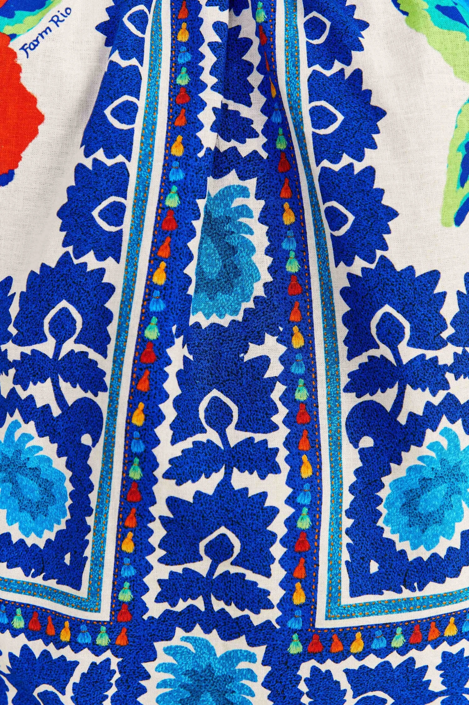 Farm Rio Off-White Flower Tapestry Blouse 7 Farm Rio Off-White Flower Tapestry Blouse - Image 5