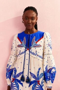 Farm Rio Off-White Jungle Chic Midi Dress -Perfect Top Shop 309509 03