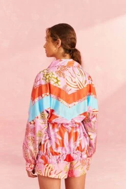 Farm Rio Coconut Tree Windbreaker -Perfect Top Shop 309514 04