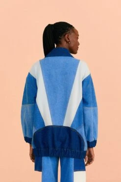 Farm Rio Patchwork Denim Jacket -Perfect Top Shop 309569 03