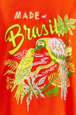 Farm Rio Red Brasil Organic Cotton T-Shirt 10 Farm Rio Red Brasil Organic Cotton T-Shirt -Perfect Top Shop 309570 04