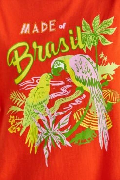 Farm Rio Red Brasil Mini T-Shirt Dress -Perfect Top Shop 309588 05