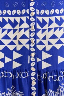 Farm Rio Blue Mixed Ondina Midi Dress -Perfect Top Shop 310652 05