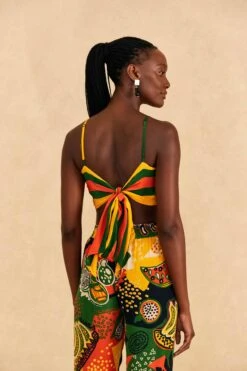 Farm Rio Yellow, Green & Red Striped Crop Top 11 Farm Rio Yellow, Green & Red Striped Crop Top -Perfect Top Shop 310659 04