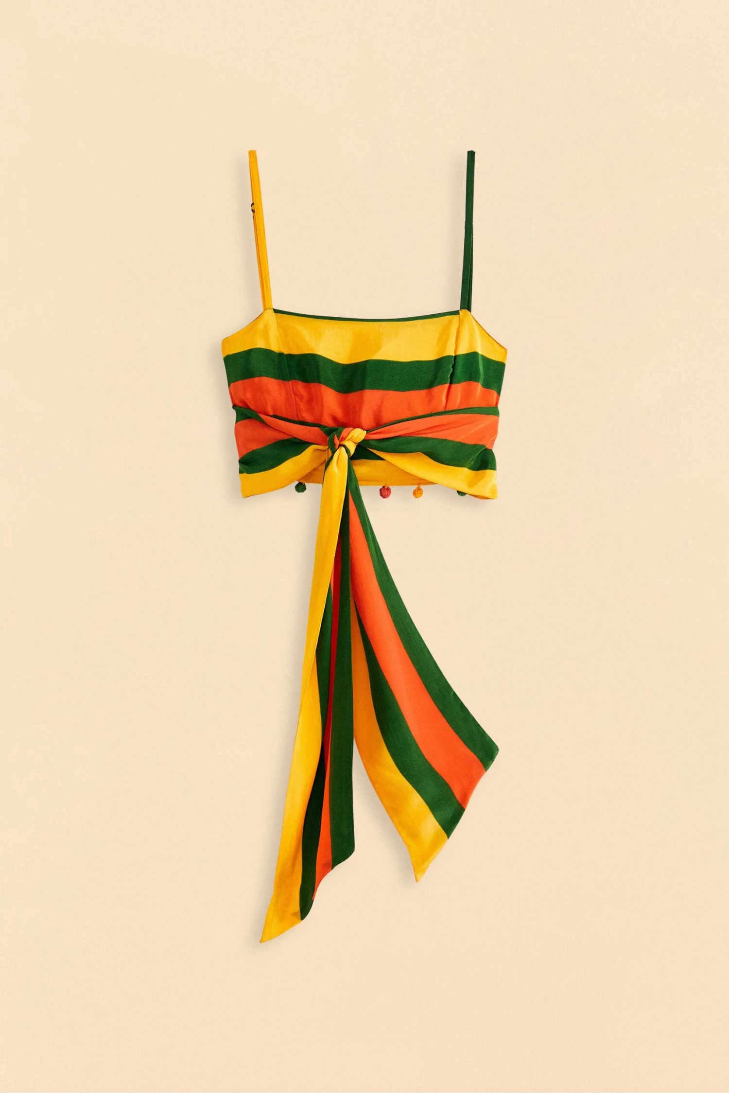 Farm Rio Yellow, Green & Red Striped Crop Top 8 Farm Rio Yellow, Green & Red Striped Crop Top - Image 6