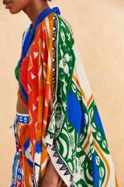 Farm Rio Off-White Pitta Colors Kimono -Perfect Top Shop 310669 03