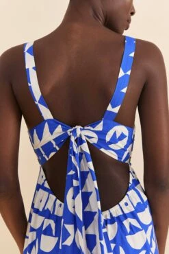 Farm Rio Mixed Pitta Colors Organic Cotton Embroidered Midi Dress -Perfect Top Shop 310673 03