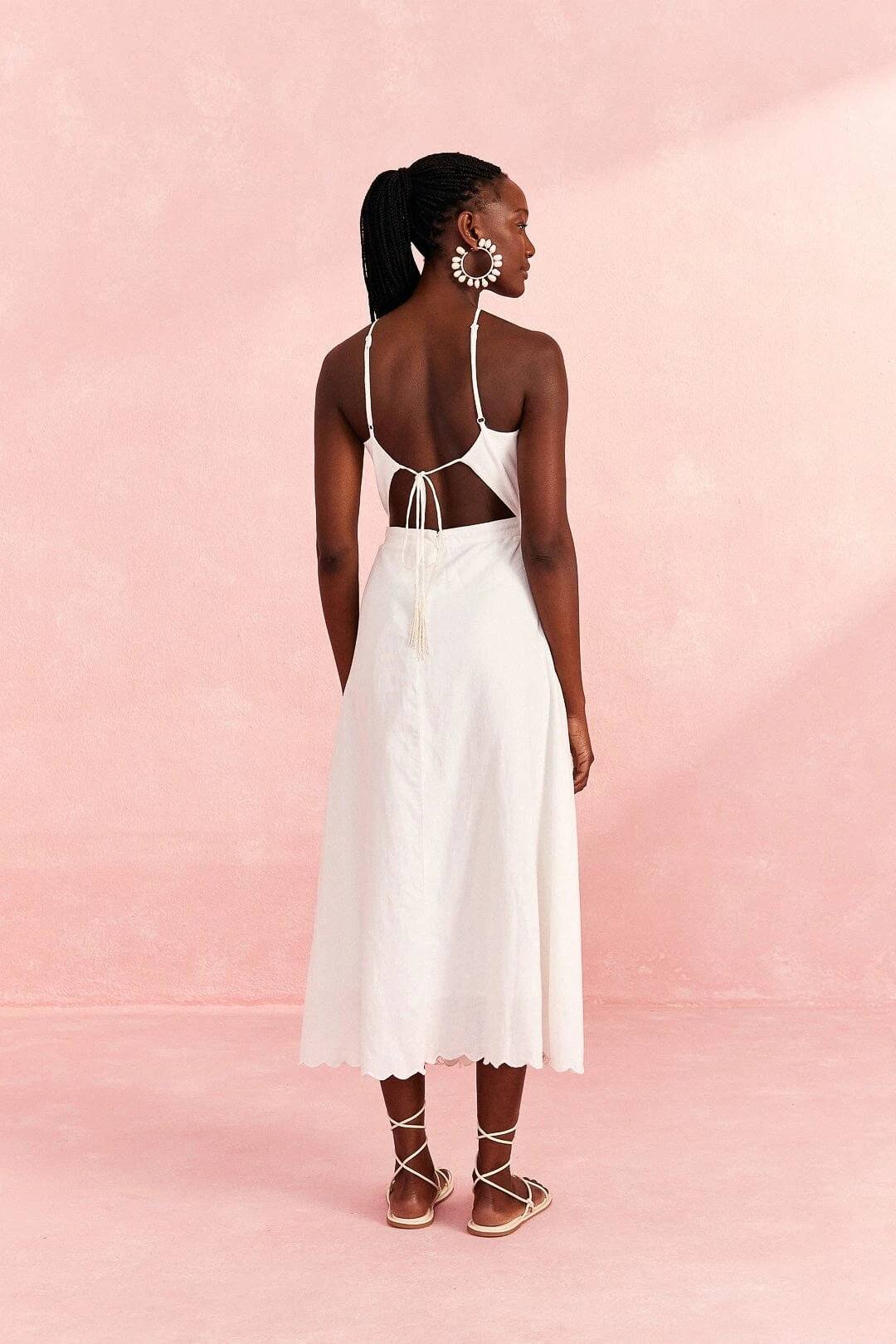 Farm Rio Off-White Embroidered Midi Dress 6 Farm Rio Off-White Embroidered Midi Dress - Image 4