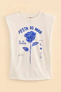 Farm Rio Festa Do Mar Organic Cotton T-Shirt -Perfect Top Shop 310677 06