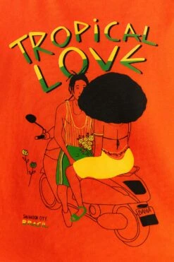 Farm Rio Orange Tropical Love Organic Cotton T-Shirt -Perfect Top Shop 310678 04