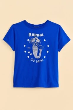Farm Rio Blue Rainha Do Mar Organic Cotton T-Shirt 11 Farm Rio Blue Rainha Do Mar Organic Cotton T-Shirt -Perfect Top Shop 310682 06