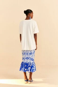 Farm Rio White Mar Da Bahia Organic Cotton T-shirt -Perfect Top Shop 310696 04