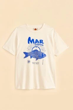 Farm Rio White Mar Da Bahia Organic Cotton T-shirt -Perfect Top Shop 310696 06