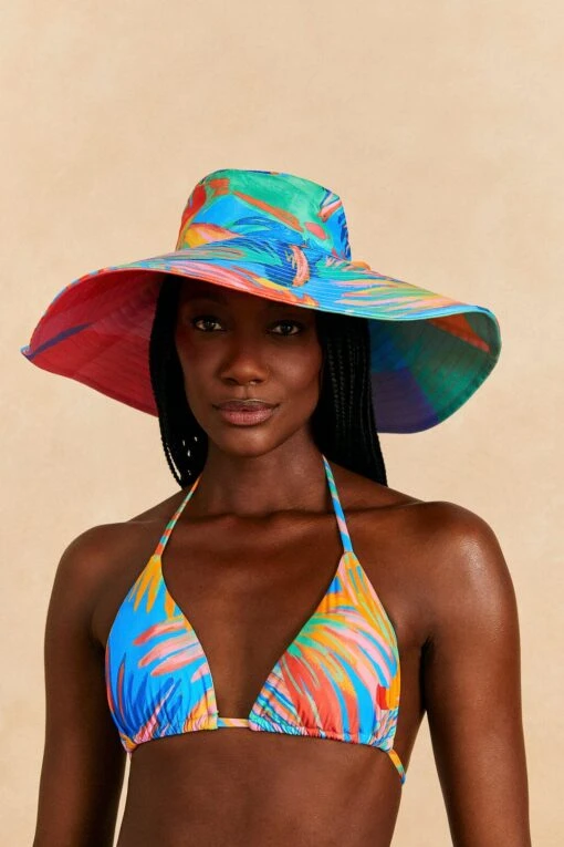 Farm Rio Blue Painted Birds Hat 1 Farm Rio Blue Painted Birds Hat -Perfect Top Shop 310717 01