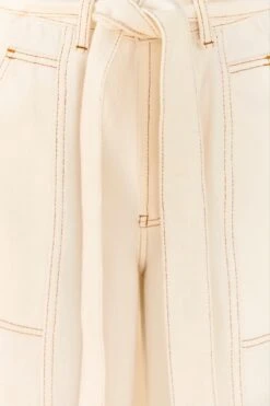 Farm Rio Off White Twill Pants -Perfect Top Shop 311317 04