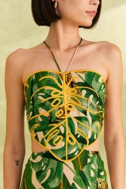Farm Rio Tropical Leaves Midi Dress 10 Farm Rio Tropical Leaves Midi Dress -Perfect Top Shop 311337 03