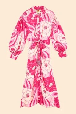 Farm Rio Pink Tropical Groove Midi Dress -Perfect Top Shop 311372 06
