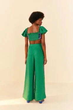 Farm Rio Embroided Green Top -Perfect Top Shop 311435 04