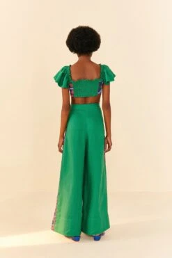 Farm Rio Embroided Green Pants 11 Farm Rio Embroided Green Pants -Perfect Top Shop 311436 04
