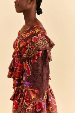 Farm Rio Brown Bright Flora Blouse -Perfect Top Shop 312020 03