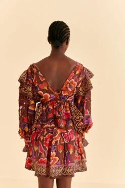 Farm Rio Brown Bright Flora Blouse -Perfect Top Shop 312020 04