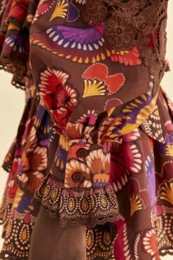 Farm Rio Brown Bright Flora Blouse -Perfect Top Shop 312020 05