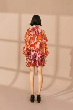 Farm Rio Rose Wild Horses Bow Neck Tie Blouse -Perfect Top Shop 312022 04