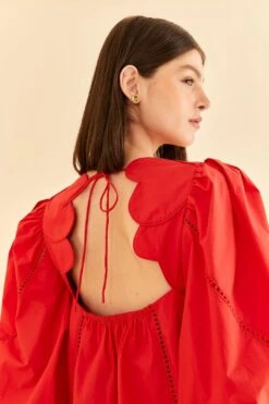 Farm Rio Red Heart Shaped Neckline Blouse -Perfect Top Shop 312025 03