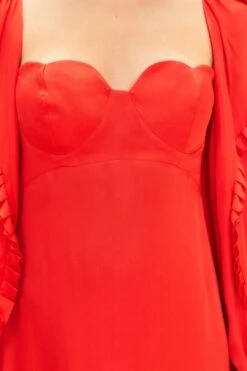 Farm Rio Red Heart Shaped Neckline Long Sleeve Midi Dress 14 Farm Rio Red Heart Shaped Neckline Long Sleeve Midi Dress -Perfect Top Shop 312027 06