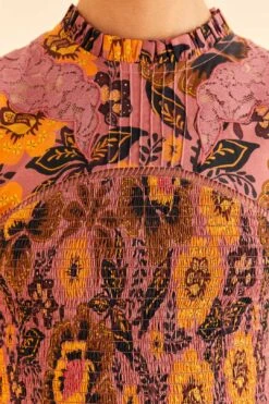 Farm Rio Blush Garden Bloom Smocked Blouse 12 Farm Rio Blush Garden Bloom Smocked Blouse -Perfect Top Shop 312287 05